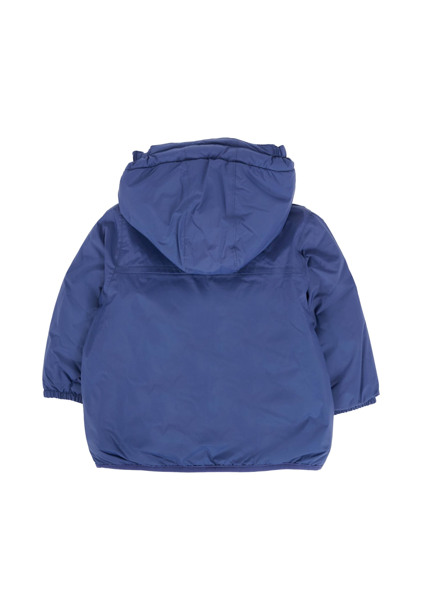 K-way Blue Jacket For Baby Boy With Logo In Blue