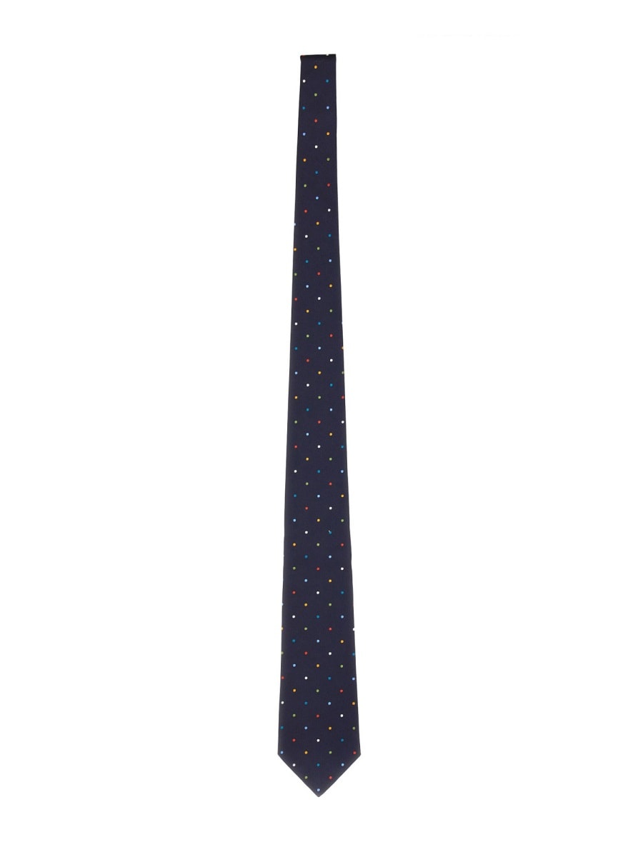 Shop Paul Smith Silk Tie In Blue