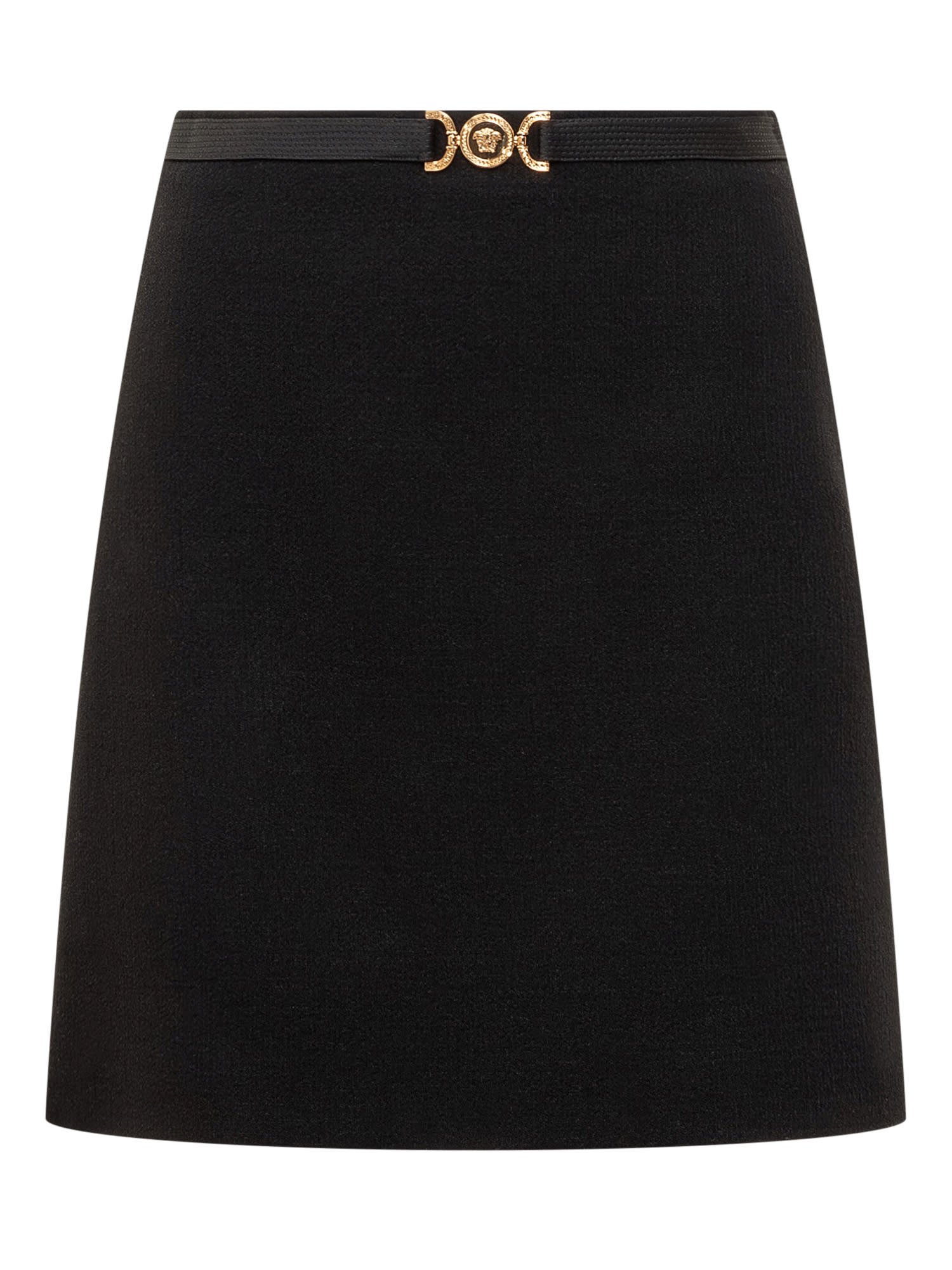 Shop Versace Skirt With Medua 95 In Black