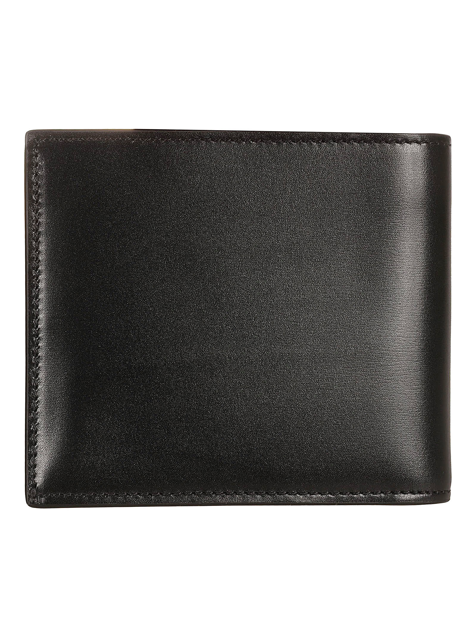 Shop Saint Laurent Initials Logo Classic Bi-fold Wallet In Black