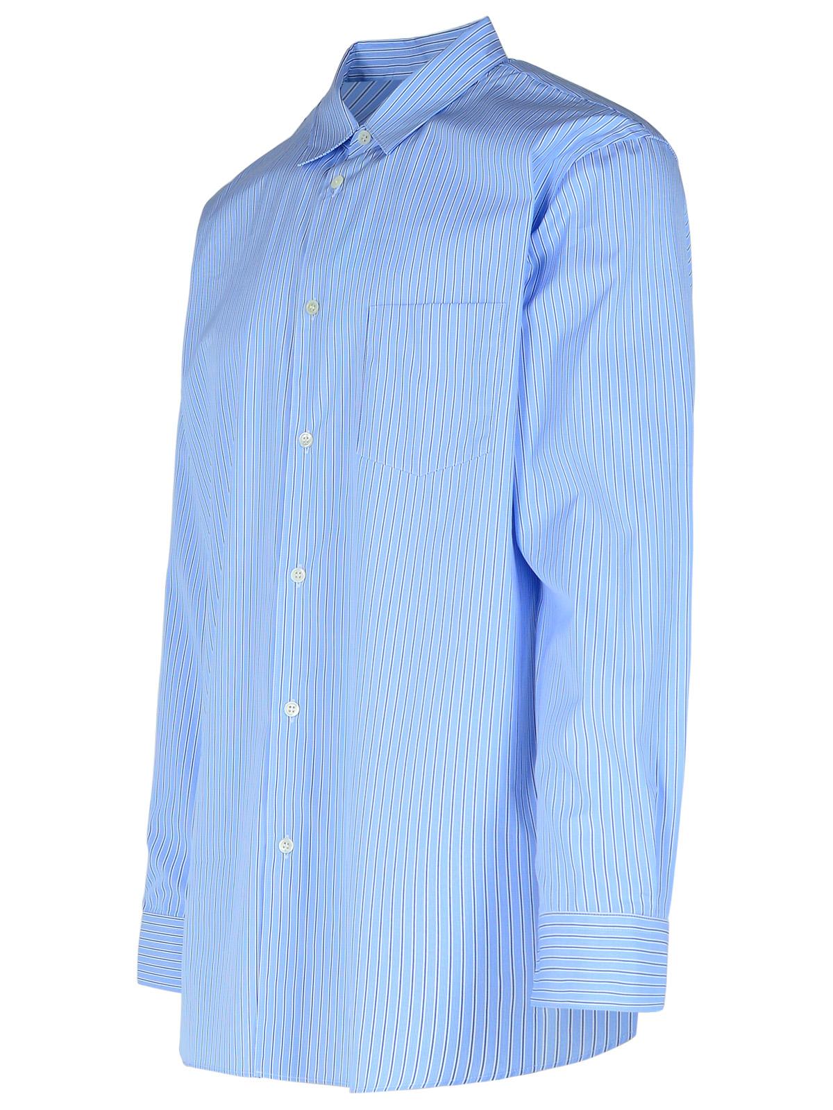 Shop Comme Des Garçons Shirt Light Blue Cotton Shirt