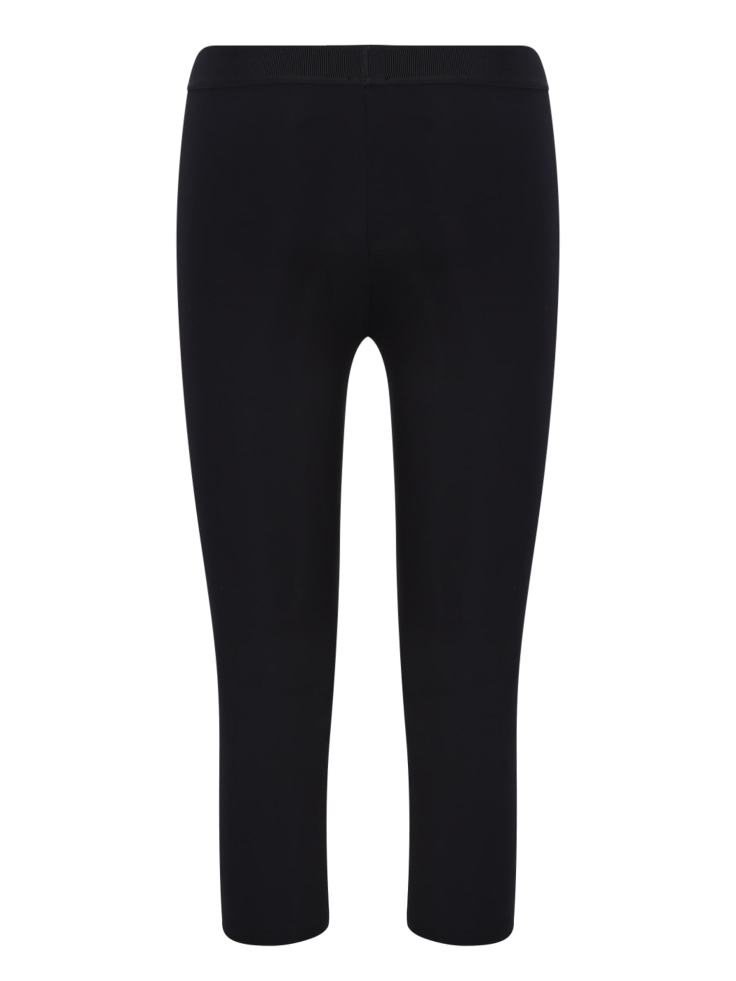 Tom Ford Cropped Logo-waistband Leggings In Black