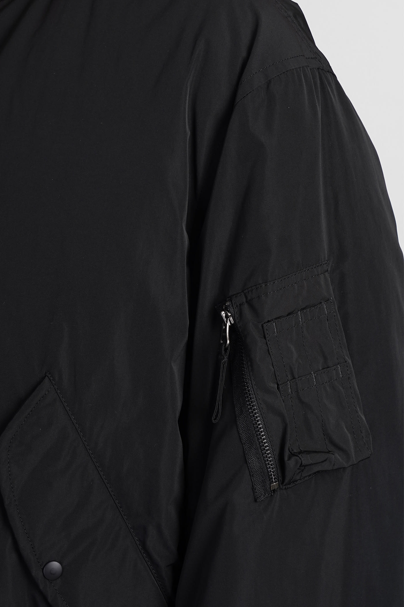 Shop Aspesi Gunner Ii Bomber In Black Polyester