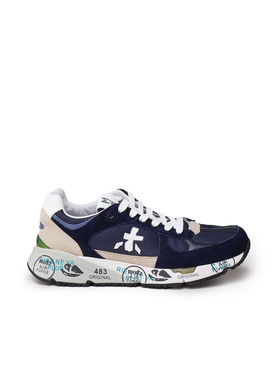 Shop Premiata Mase Sneakers In Blue