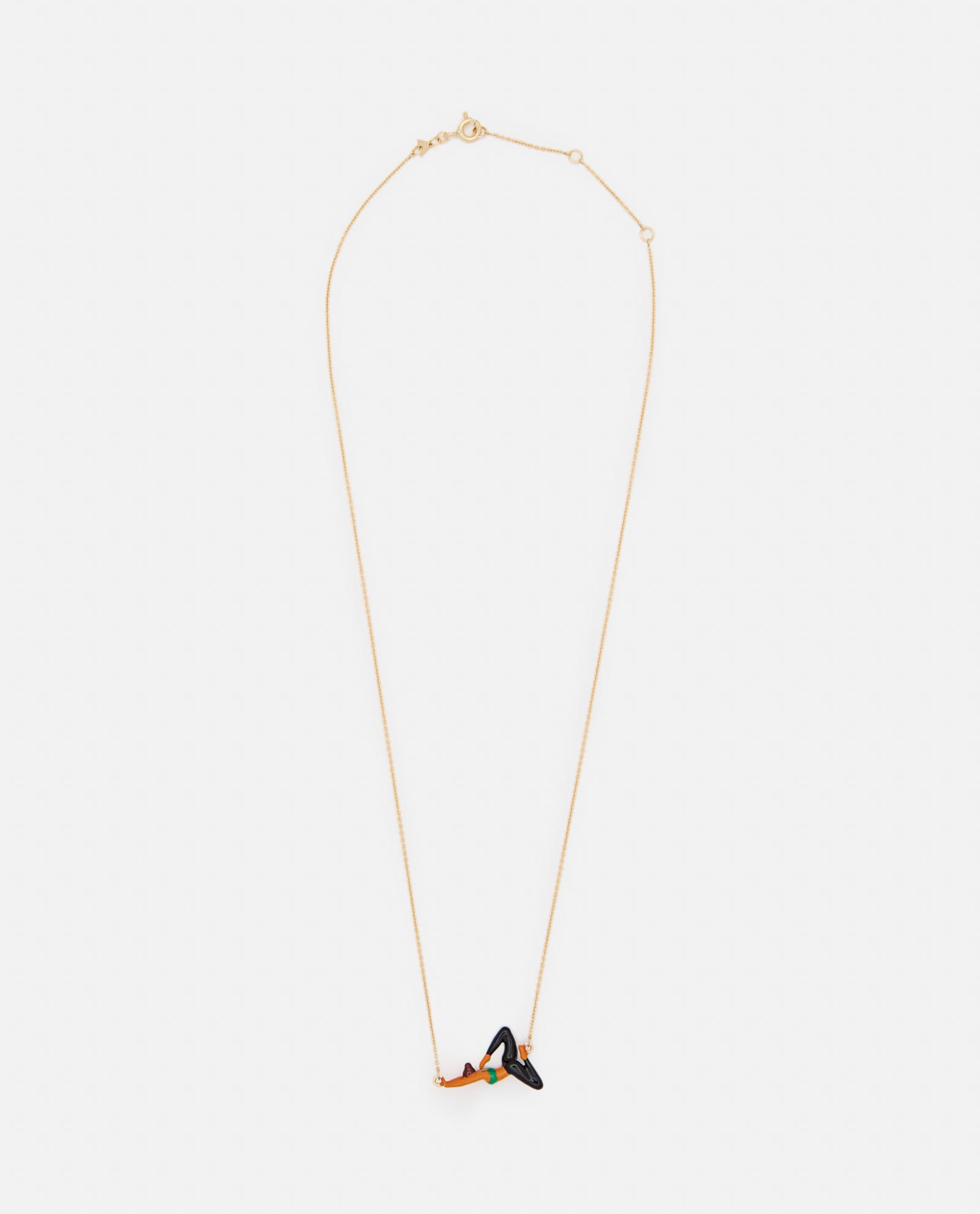 Shop Aliita 9k Gold Yoga Necklace In Multicolour