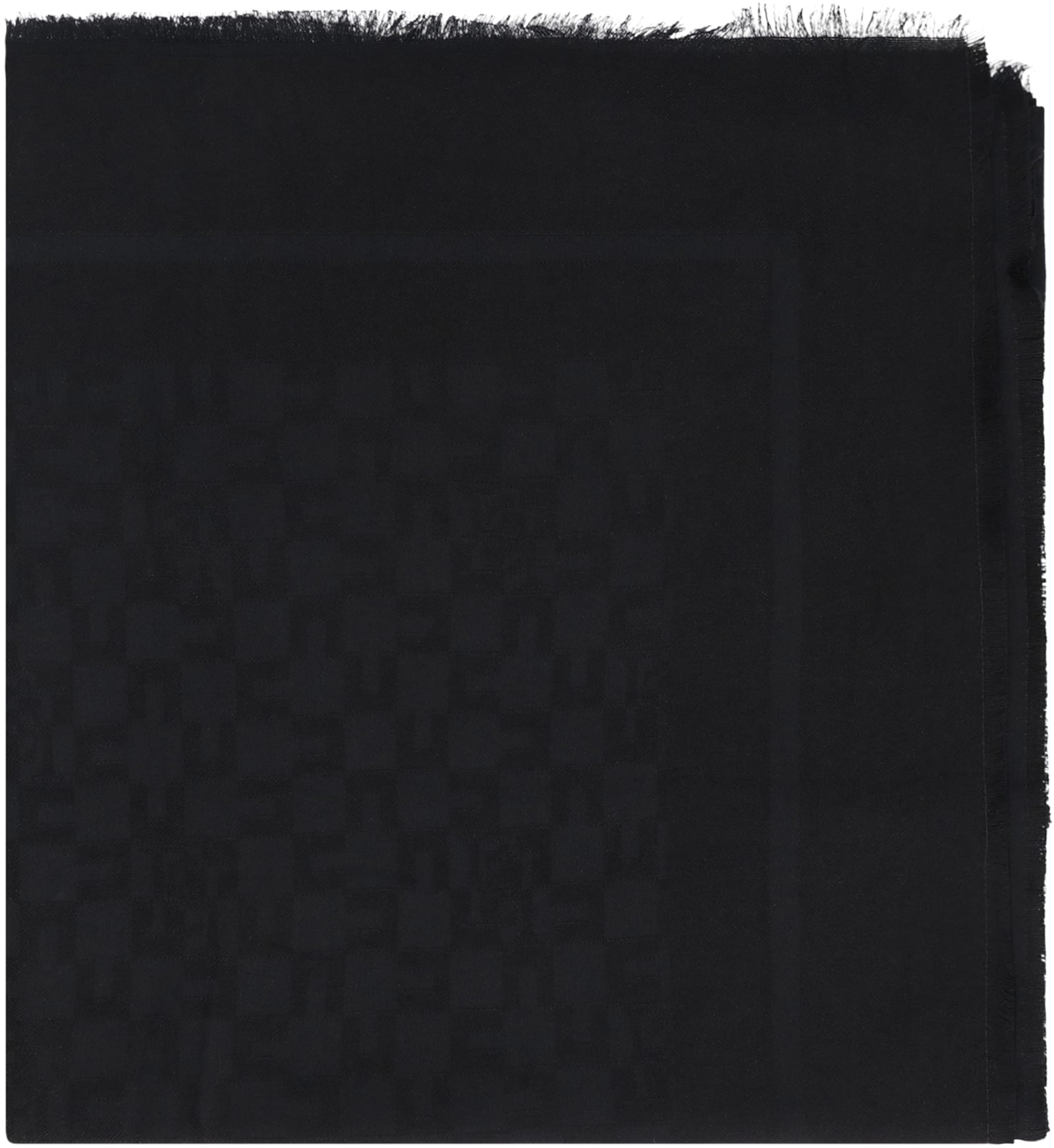 Elisabetta Franchi Jacquard Scarf In Black