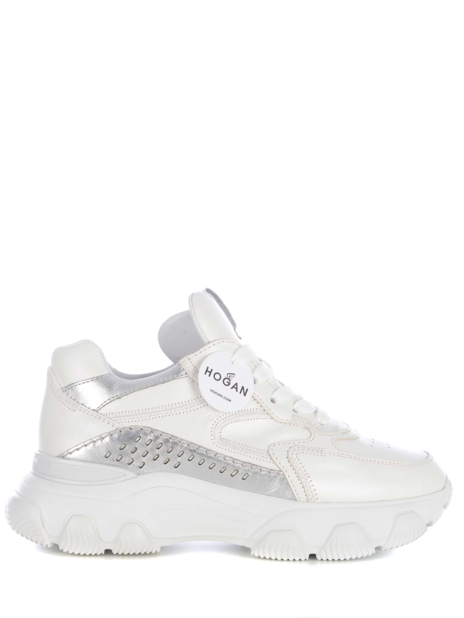 Shop Hogan Sneakers  Hyperactive In Leather In White