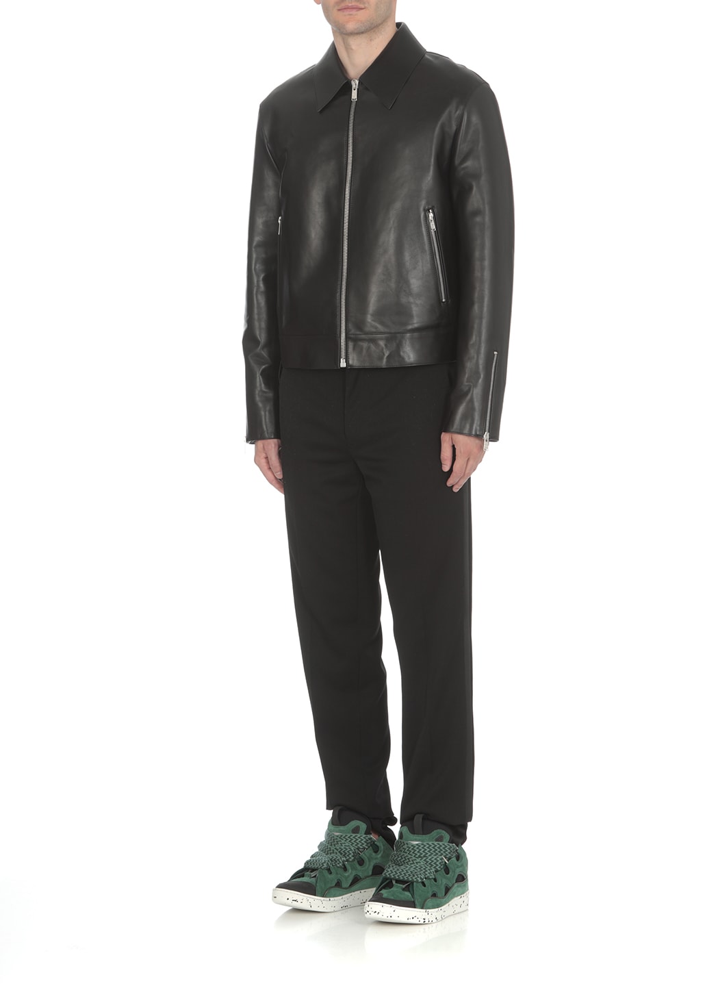 Shop Lanvin Leather Jacket In Black