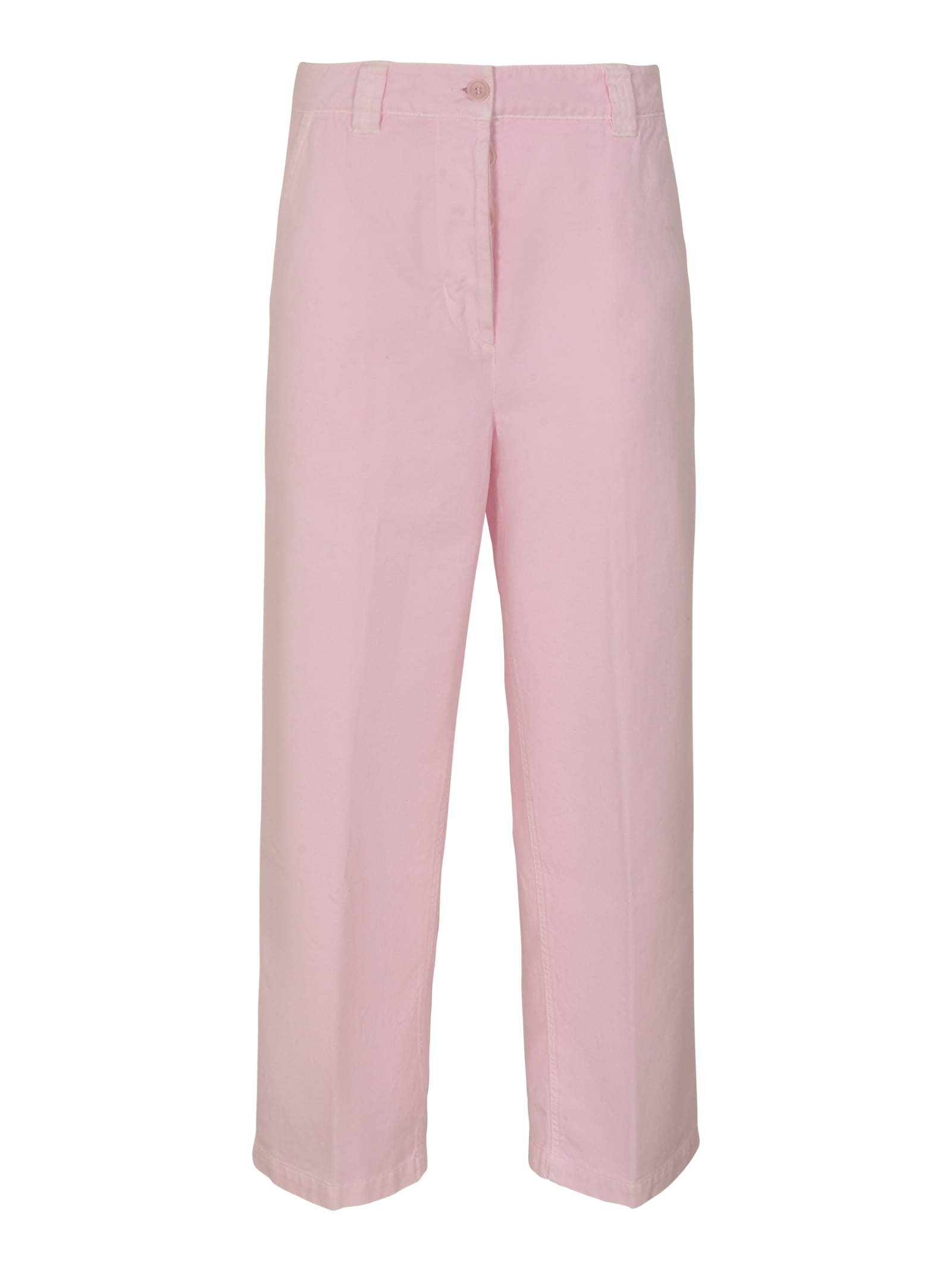 Cropped Buttoned Trousers