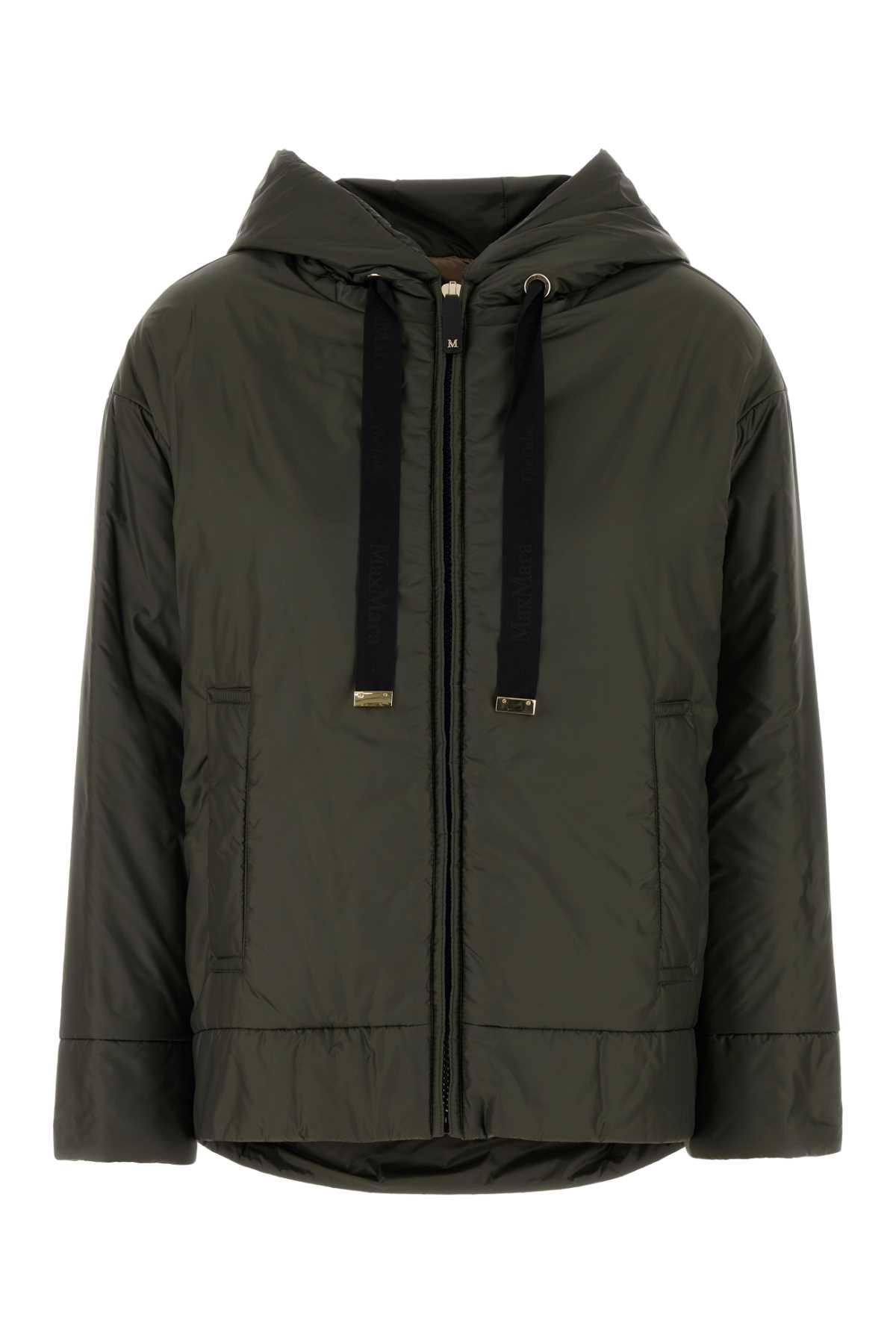 Olive Green Polyester Daria Padded Jacket