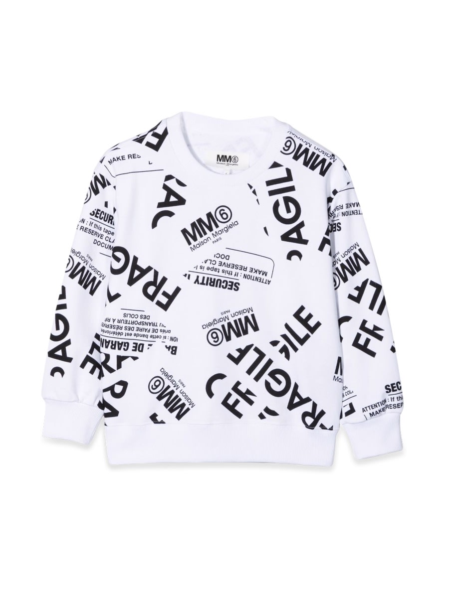 Mm6 Maison Margiela Kids' Felpa In White