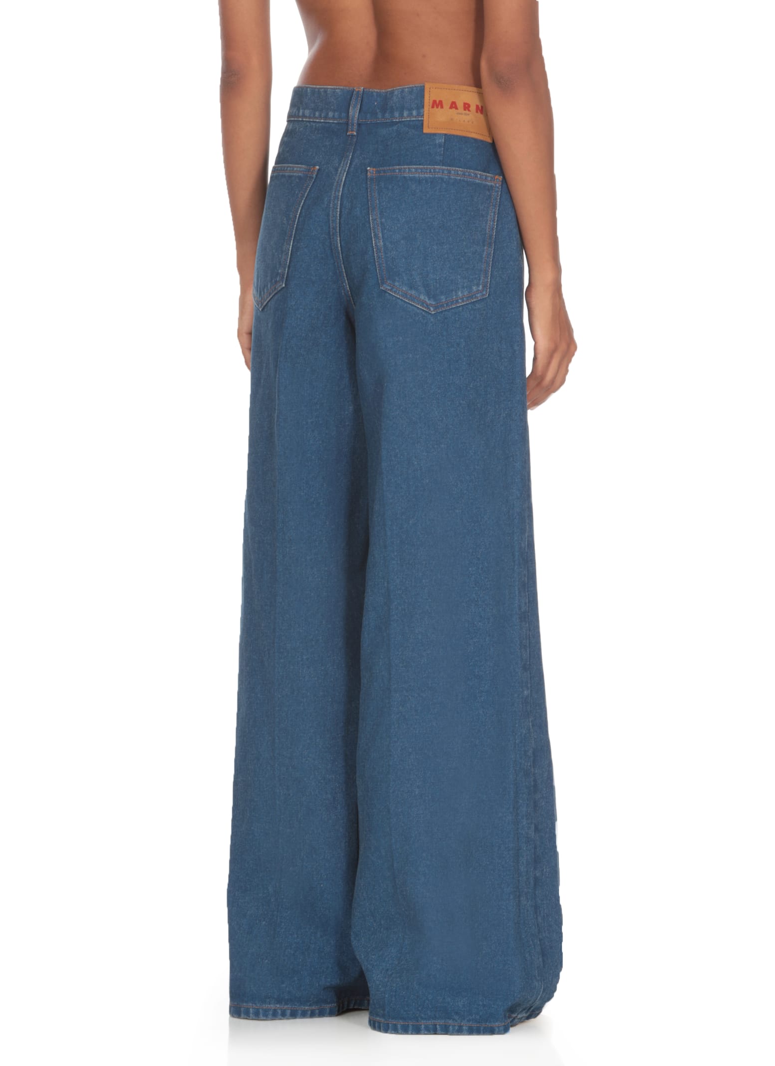 Shop Marni Cotton Jeans In Blue