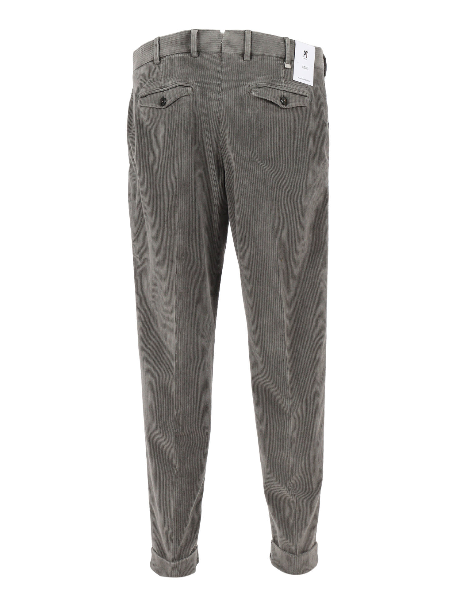 Pt Torino Mid-rise Straight Leg Corduroy Trousers In Animal Print