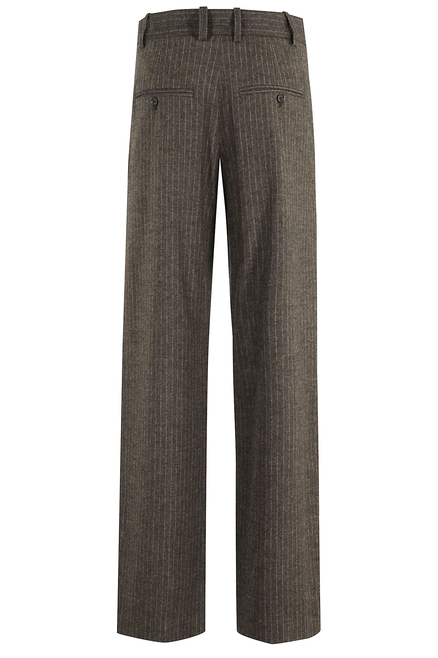 Isabel Marant Straight Pants In Mixed Wool In Gray