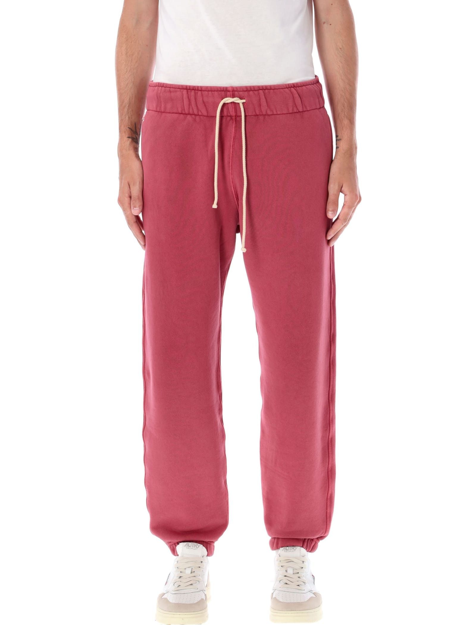 Shop Autry Jogging Patch Logo Pant In Brick Red