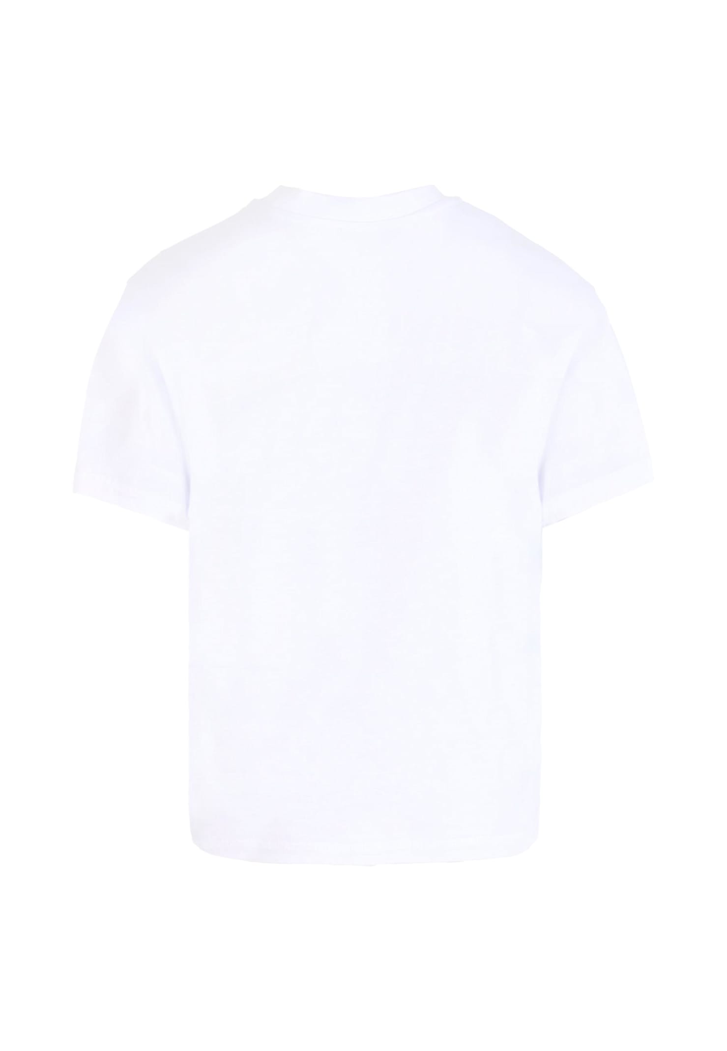 Balmain White T-shirt For Kids With Logo In White