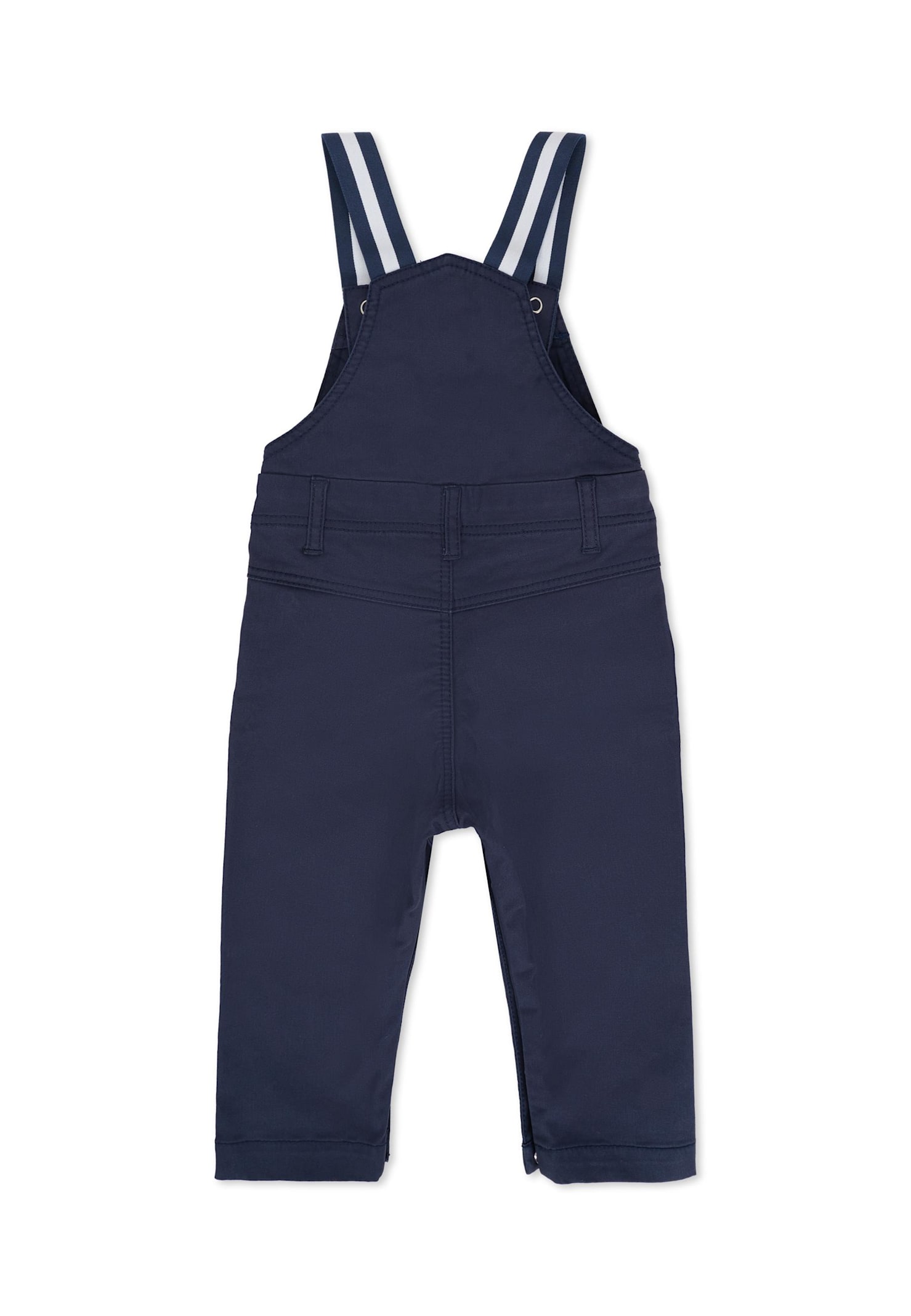 Hugo Boss Blue Dungarees For Baby Boy With Patch In Blue
