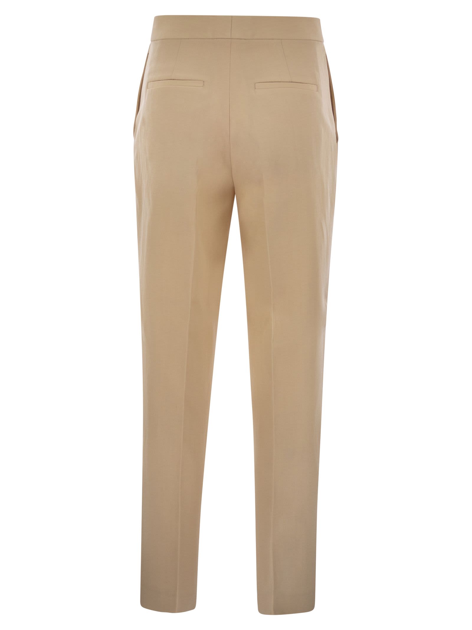 Fabiana Filippi Linen Chino Trousers In Sand
