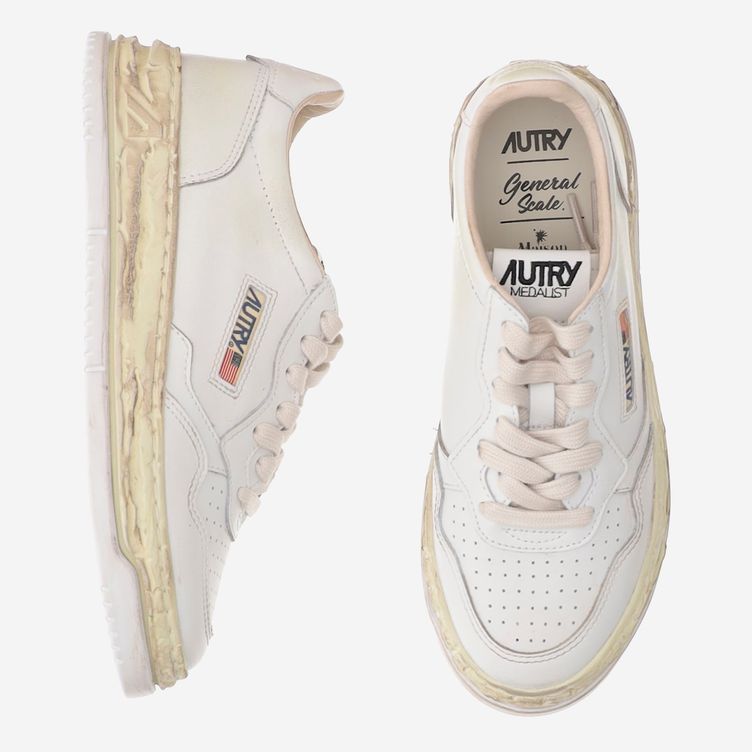 Autry Supvint Low X Mihara Yasuhiro Sneakers In White