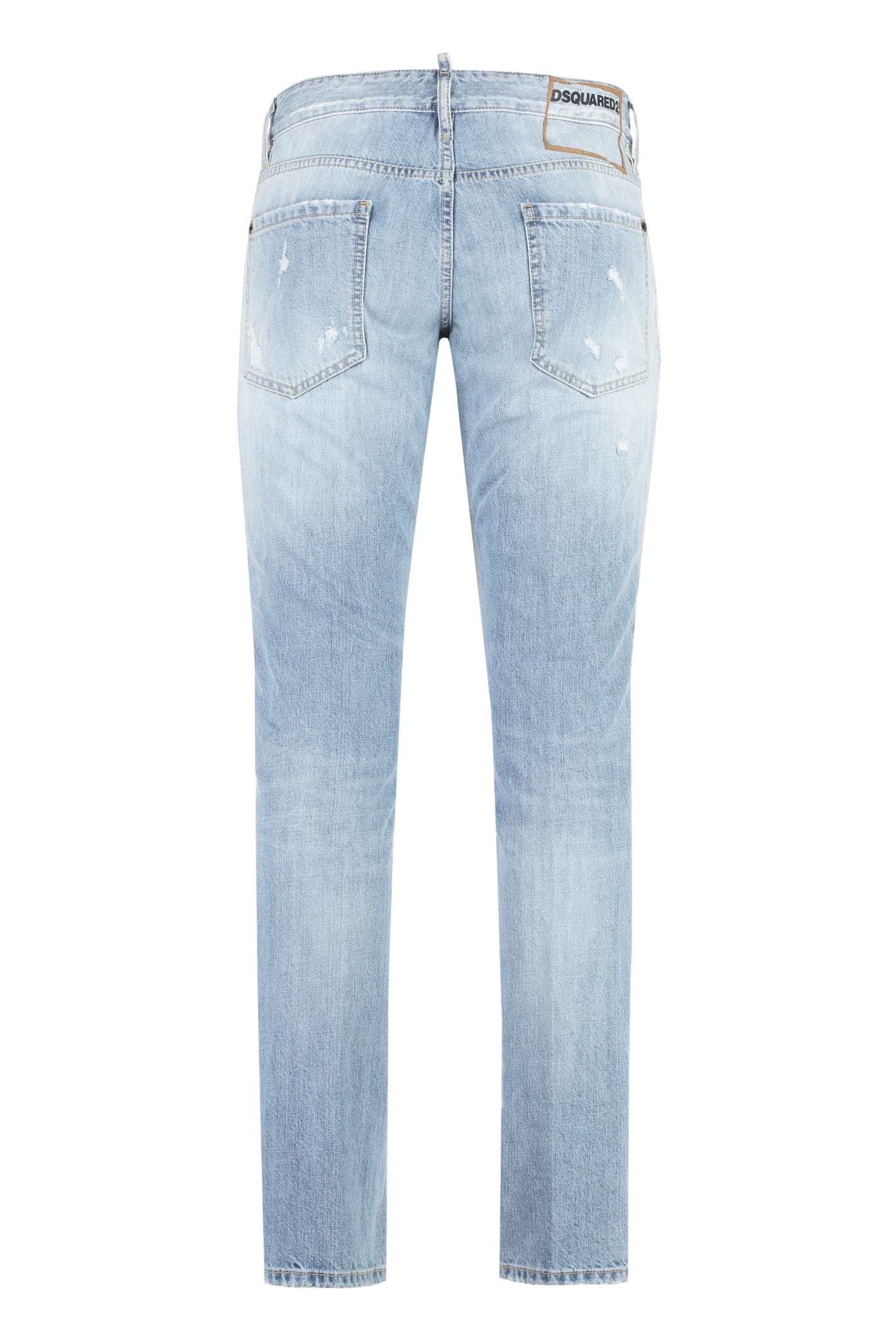 Shop Dsquared2 Stretch Cotton Jeans In Denim