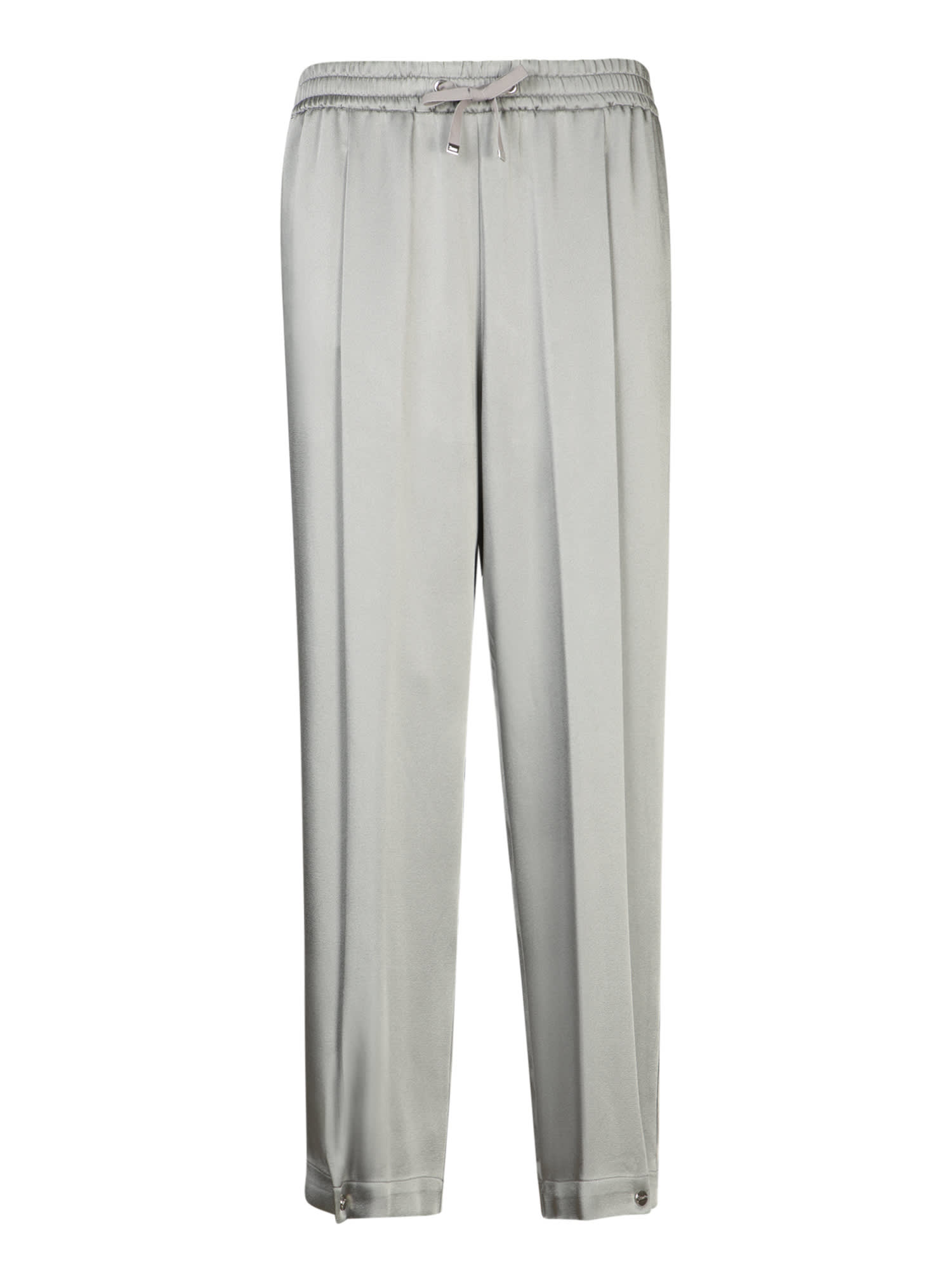 Shop Herno Grey Satin Trousers