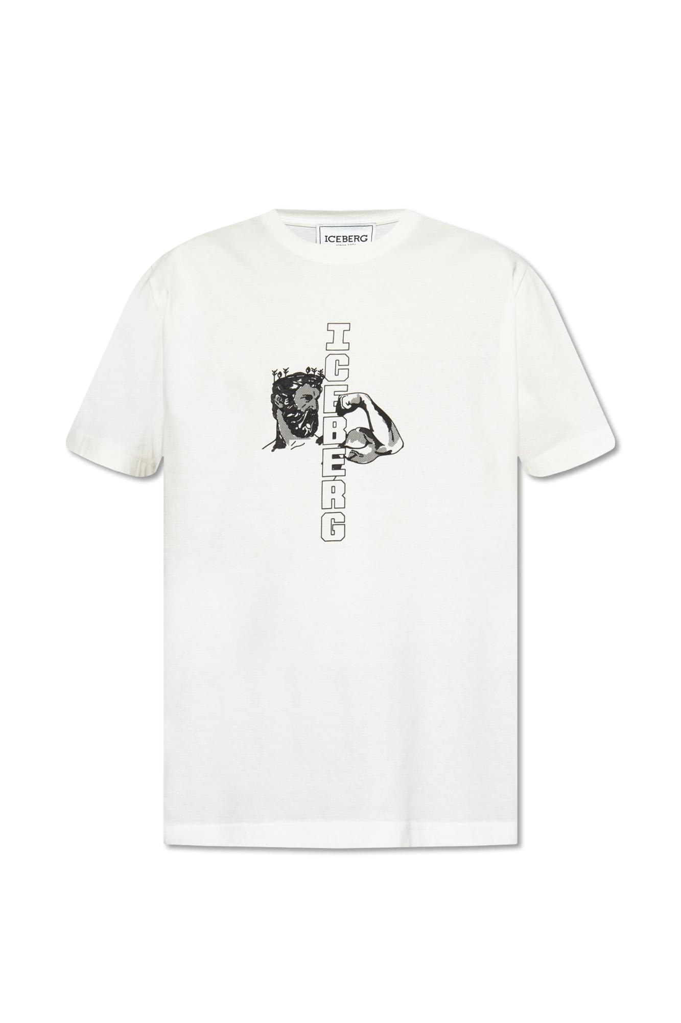 Shop Iceberg Printed T-shirt In Neutrals