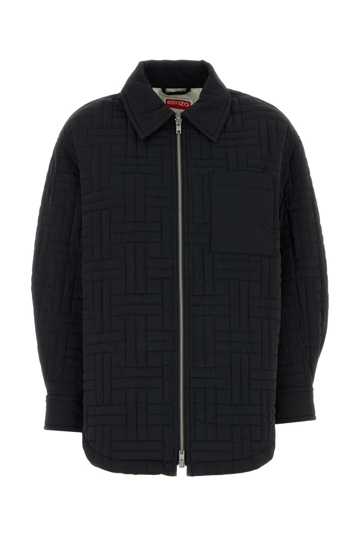 Black Nylon Oversize Jacket