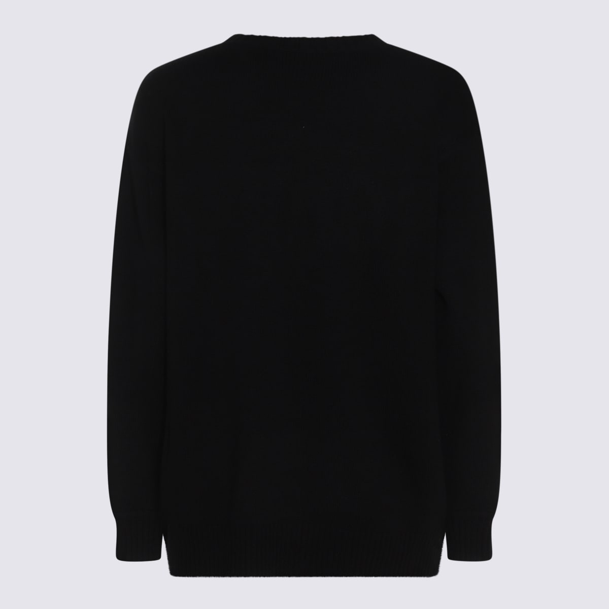 Max Mara 1951 Motif Wool And Cashmere Jumper In Black