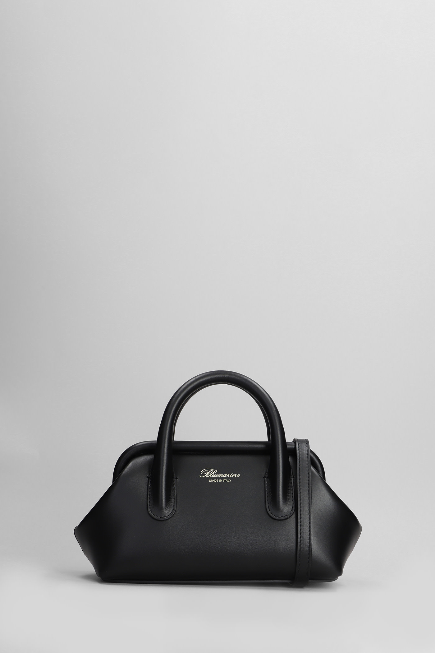 Blumarine Shoulder Bag In Black Leather