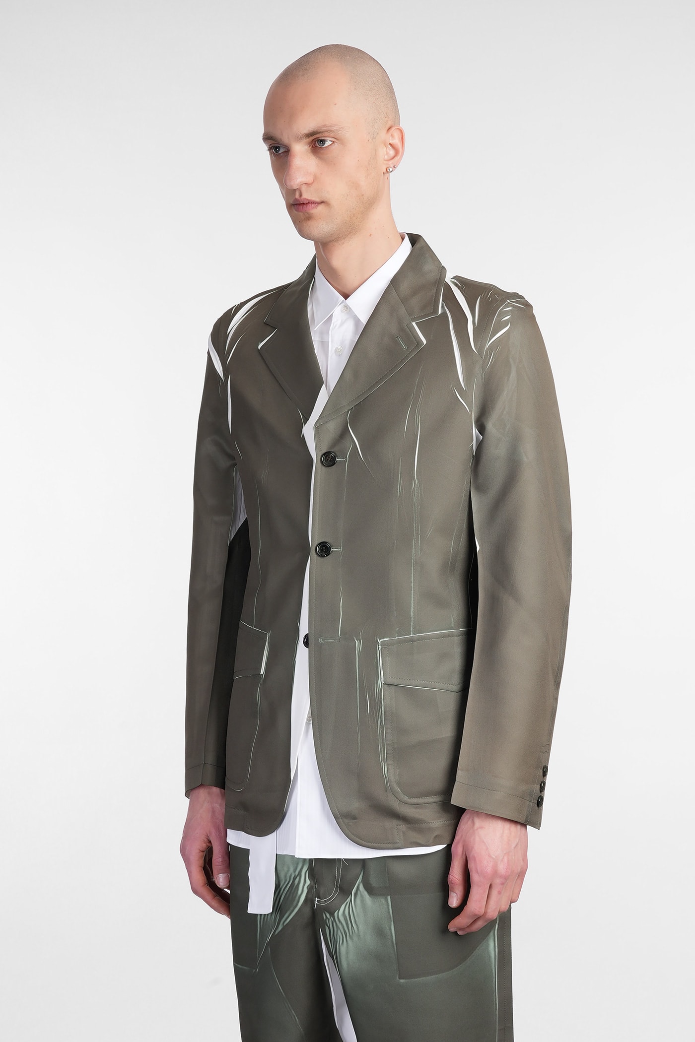 Comme Des Garçons Shirt Contrasting-detailed Blazer