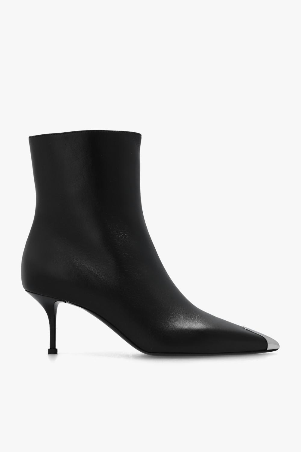 Alexander McQueen Leather Heeled Ankle Boots