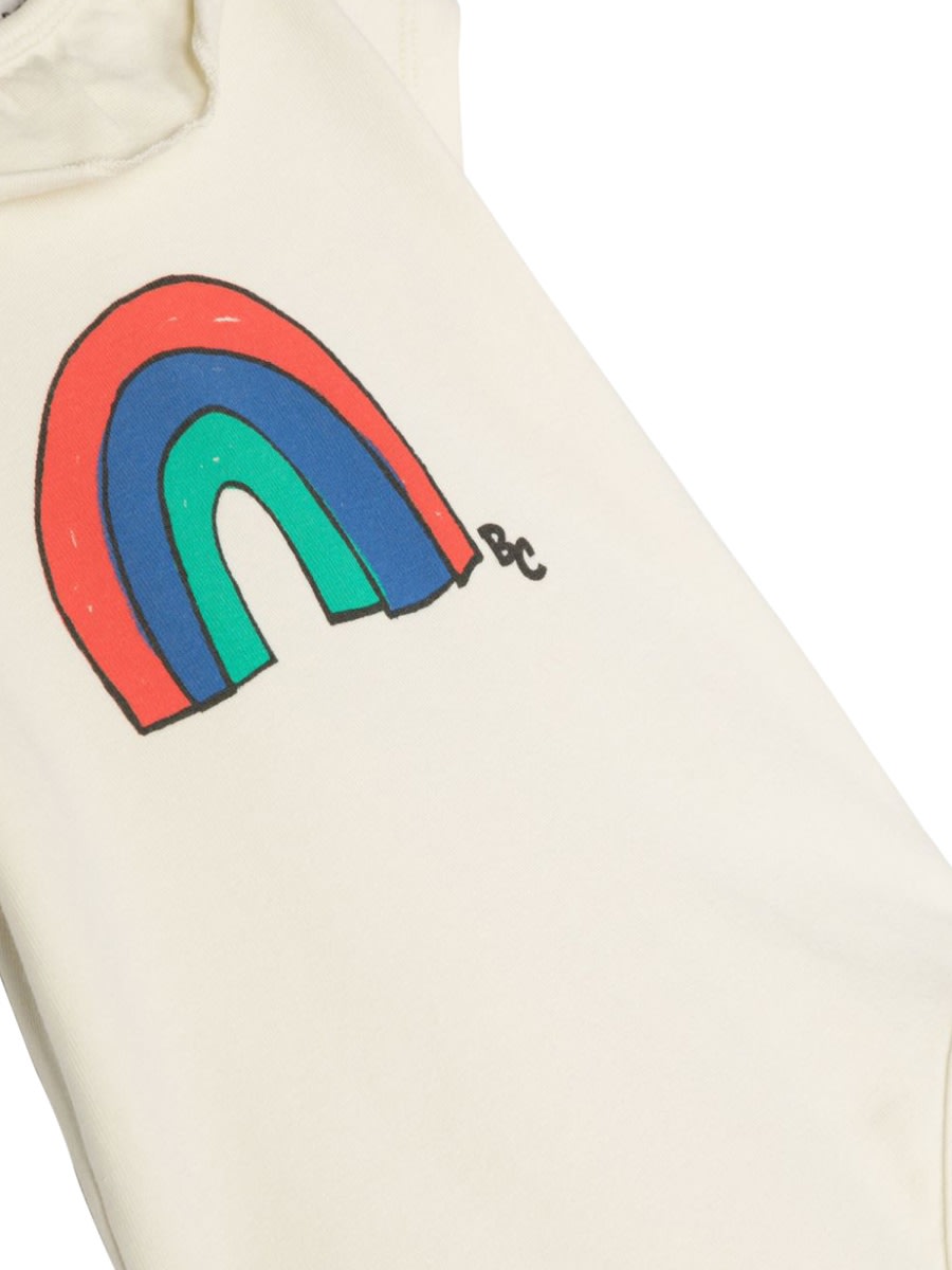 Shop Bobo Choses Baby Rainbow Ruffle Collar Body In White