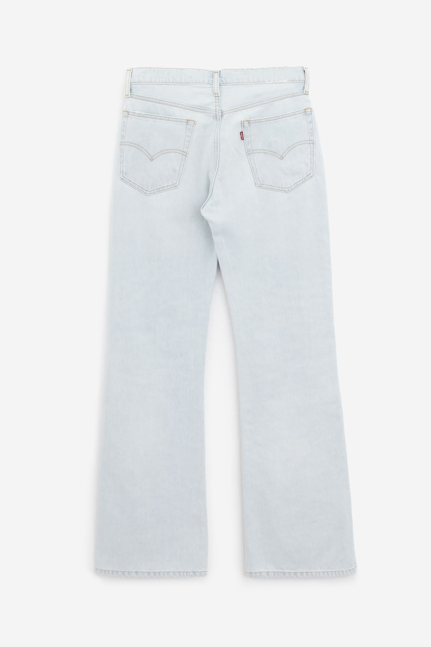Shop Erl Bootcut Denim Jeans In Cyan