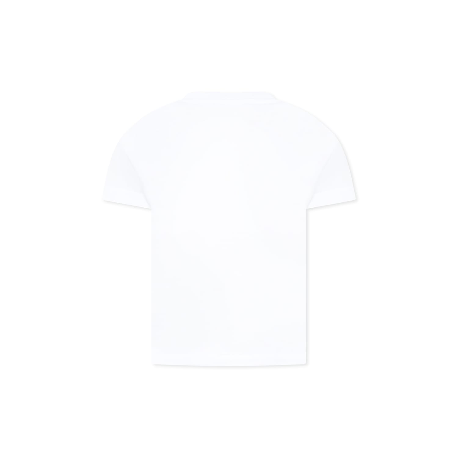 Dondup White T-shirt For Boy With Logo In White