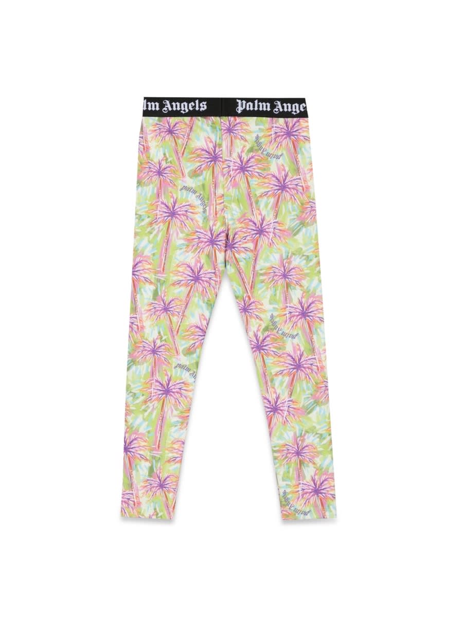 Palm Angels Printed Stretch-jersey Leggings In Multicolour
