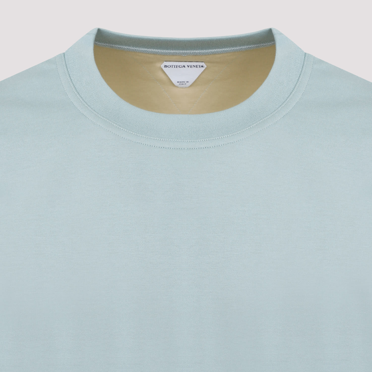 Shop Bottega Veneta T-shirt In Steel Blue Soap Stone