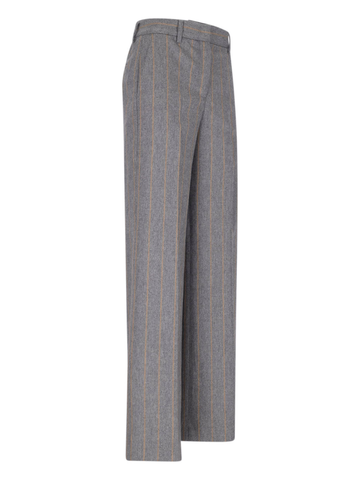 Shop Incotex Pinstriped Straight Pants In Gray