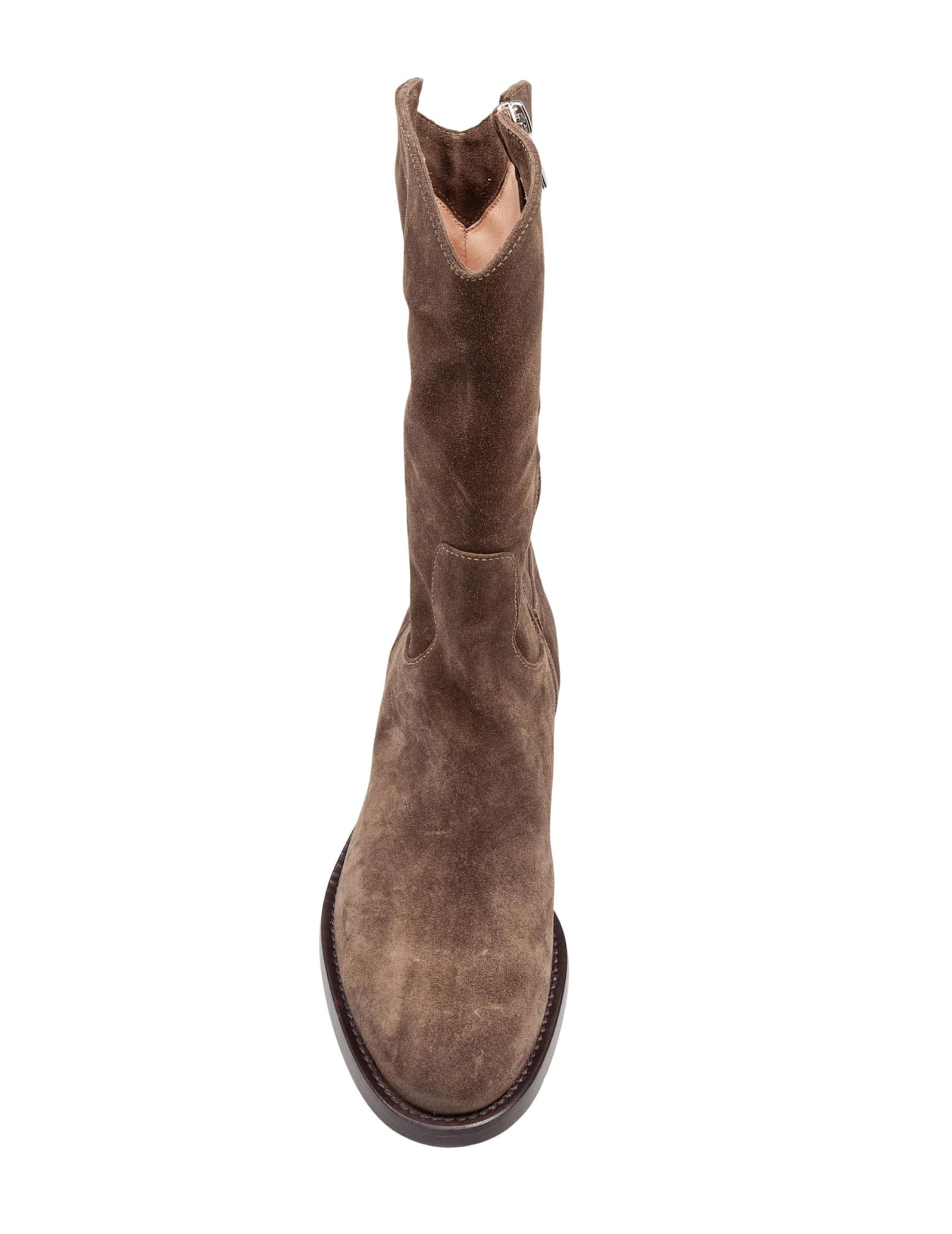 Agl Attilio Giusti Leombruni Fergus Suede Ankle Boot In Forest Green In Brown