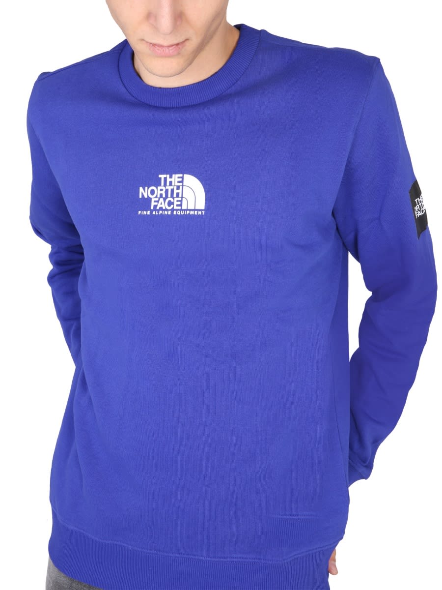 Shop The North Face Crewneck Sweatshirt In Blue