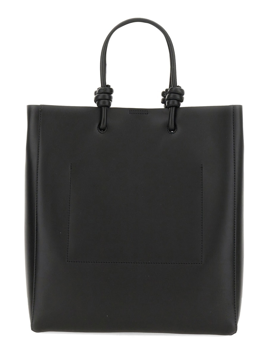 Shop Jil Sander Medium Lap Tote Bag In Black