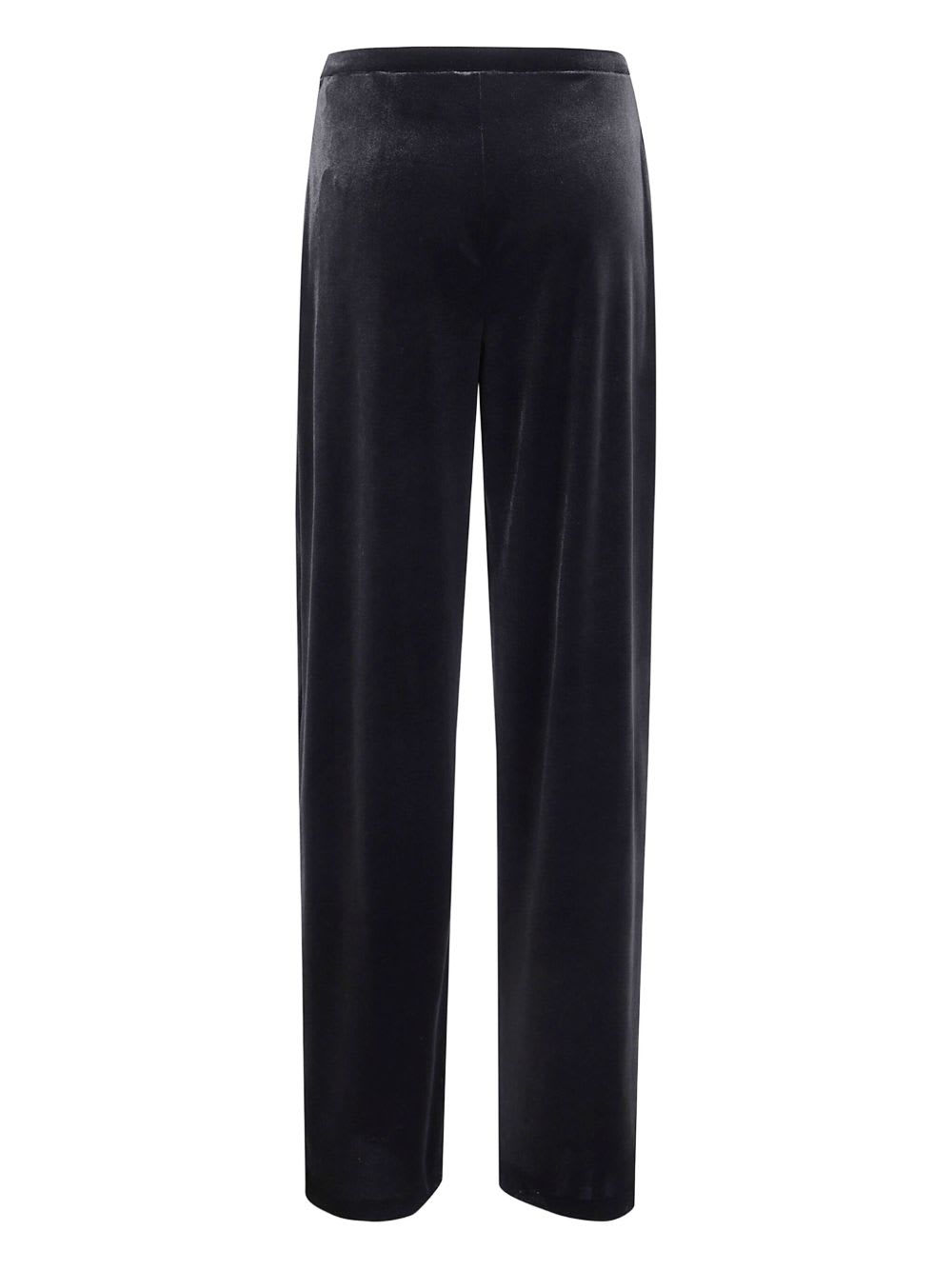 Emporio Armani Velvet Trousers In Black