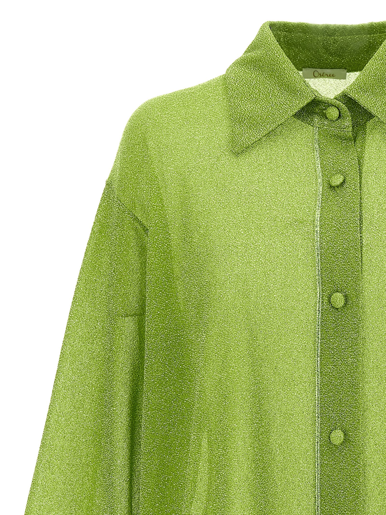 Shop Oseree Lumiere Shirt In Lime
