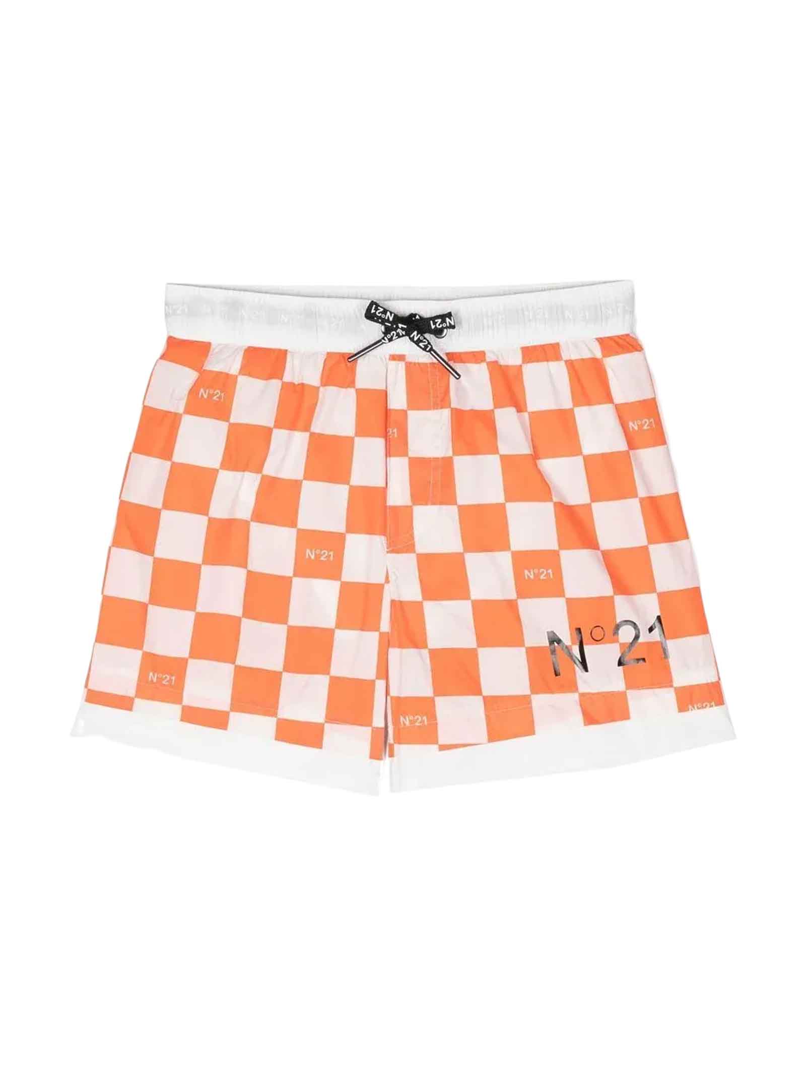 N°21 WHITE/ORANGE SWIMSUIT BOY Nº21 KIDS