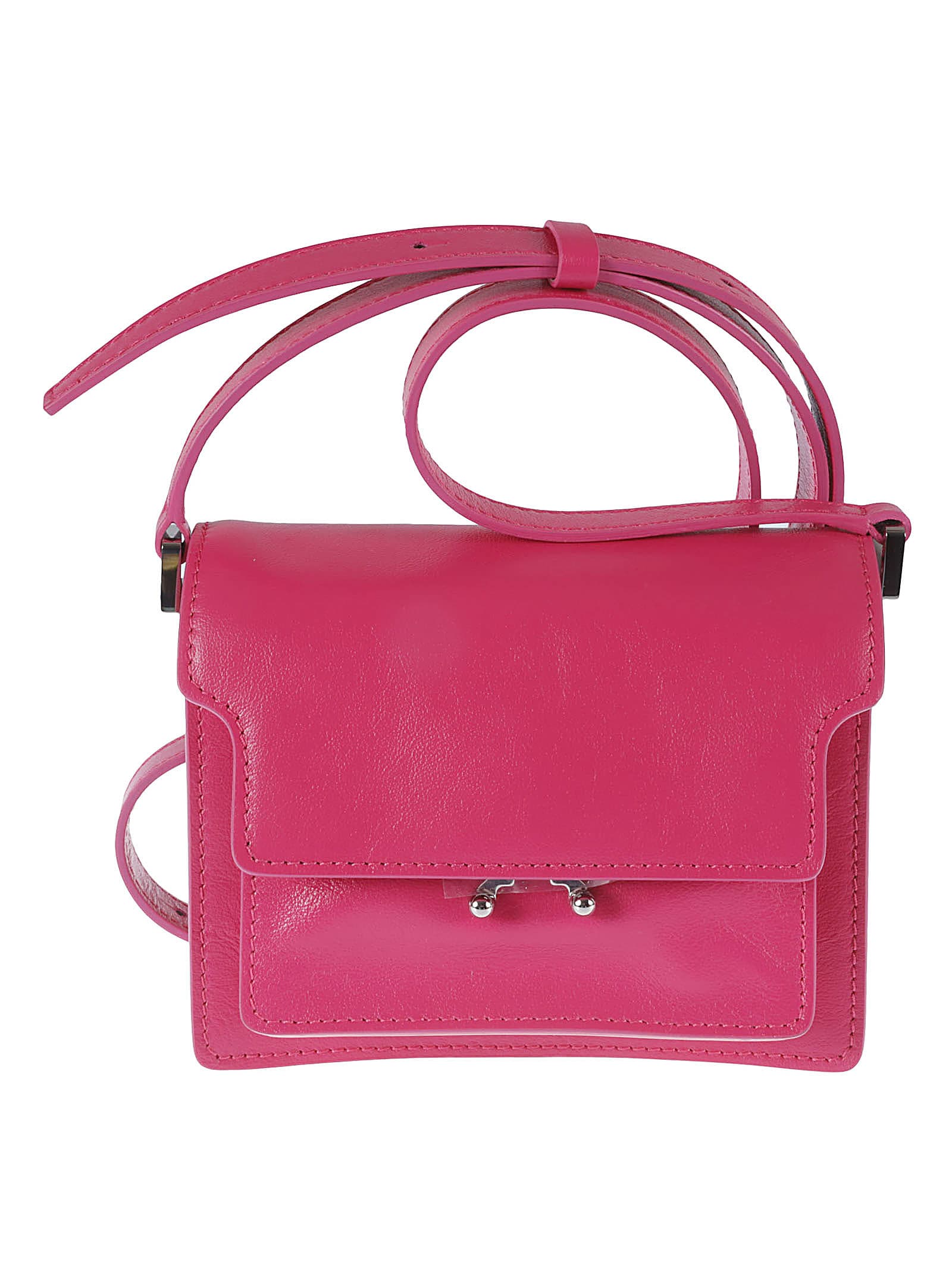 Shop Marni Flap Shoulder Bag In Rosa