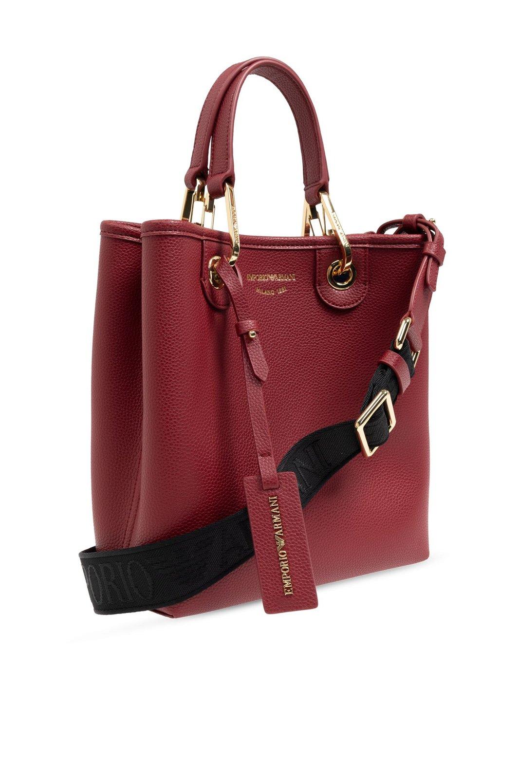 Shop Emporio Armani Bag Type Shopper In Bordeaux