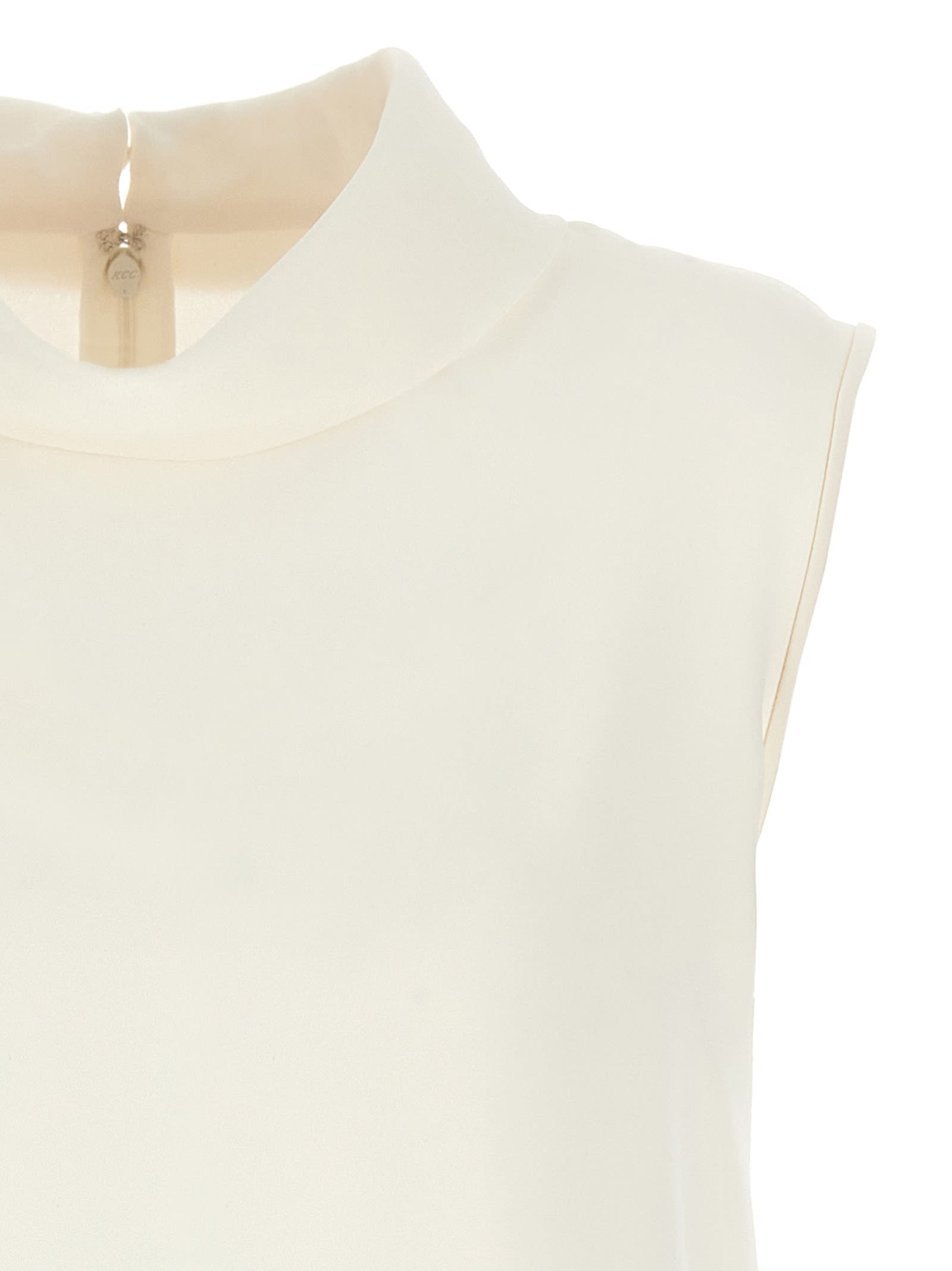 Shop Valentino Garavani Georgette Blouse In White