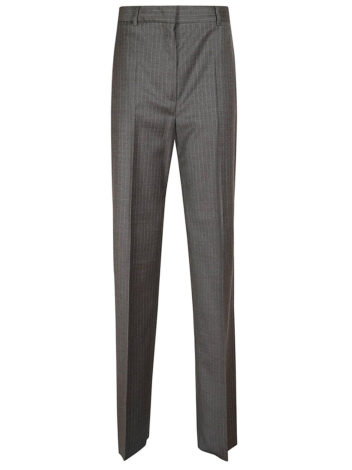 Pleat Detailed Striped Trousers