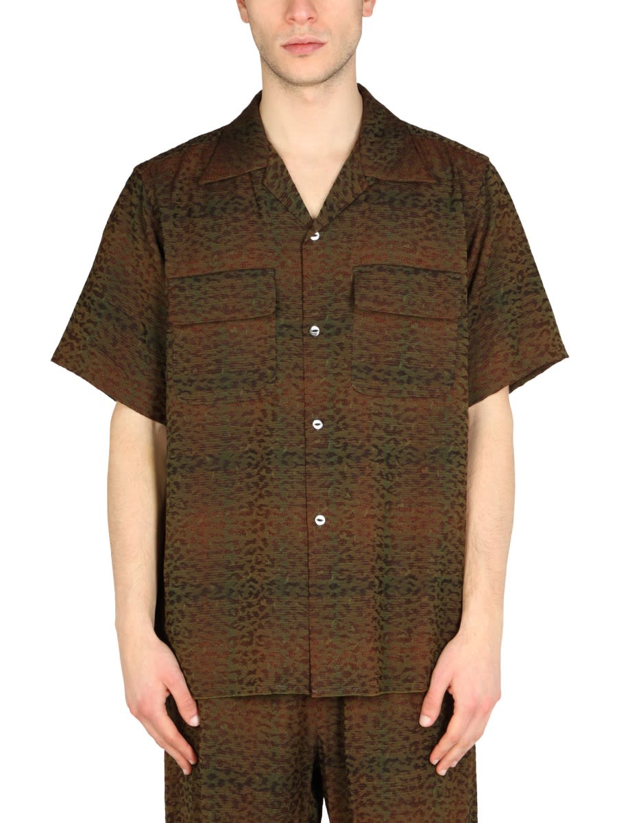 Shop Needles Animalier Print Shirt In Brown