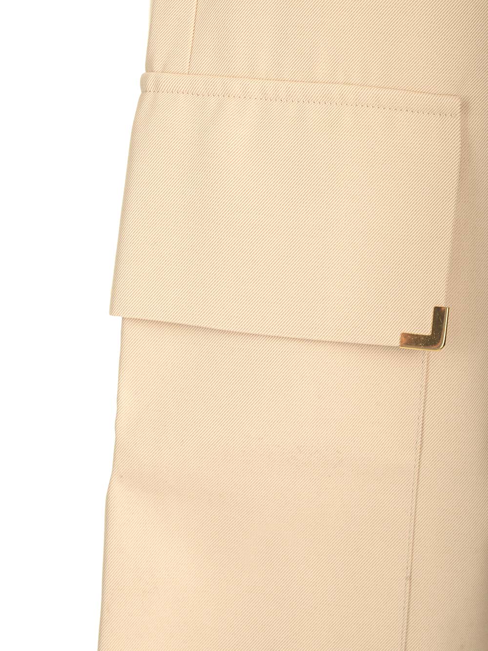 Shop Palm Angels Beige Carrot Cargo Pants