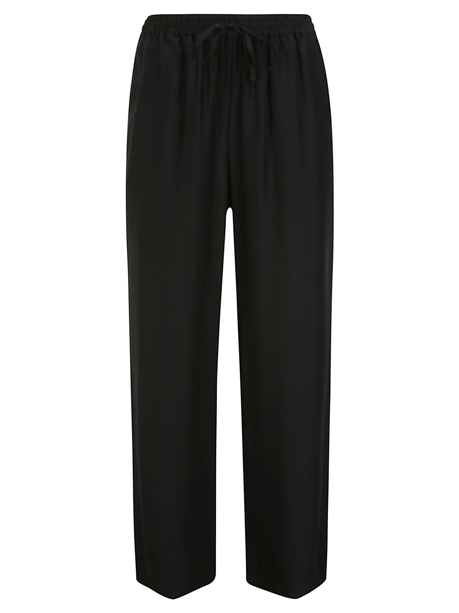 P.a.r.o.s.h High-rise Wide-leg Trousers In Nero